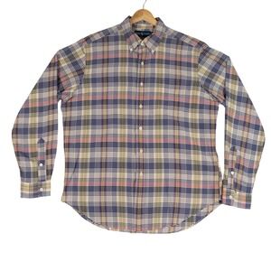 Ralph‎ Lauren Mens Classic Fit Size Large Plaid Button Down Shirt Long Sleeve